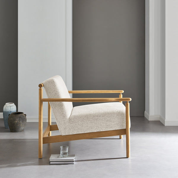 Arnold Chenille Accent Arm Chair, Concord Cream