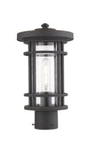 Jordan 1 Light Outdoor Post Mount Fixture in Oil Rubbed Bronze Finish