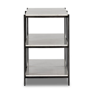 Felix Large Console Table - Hammered Grey W/Clear Powder Coat