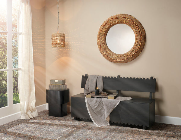 Strand Wood Beaded 1-Light Pendant