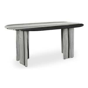 Celia Oval Dining Table in Panda Marble