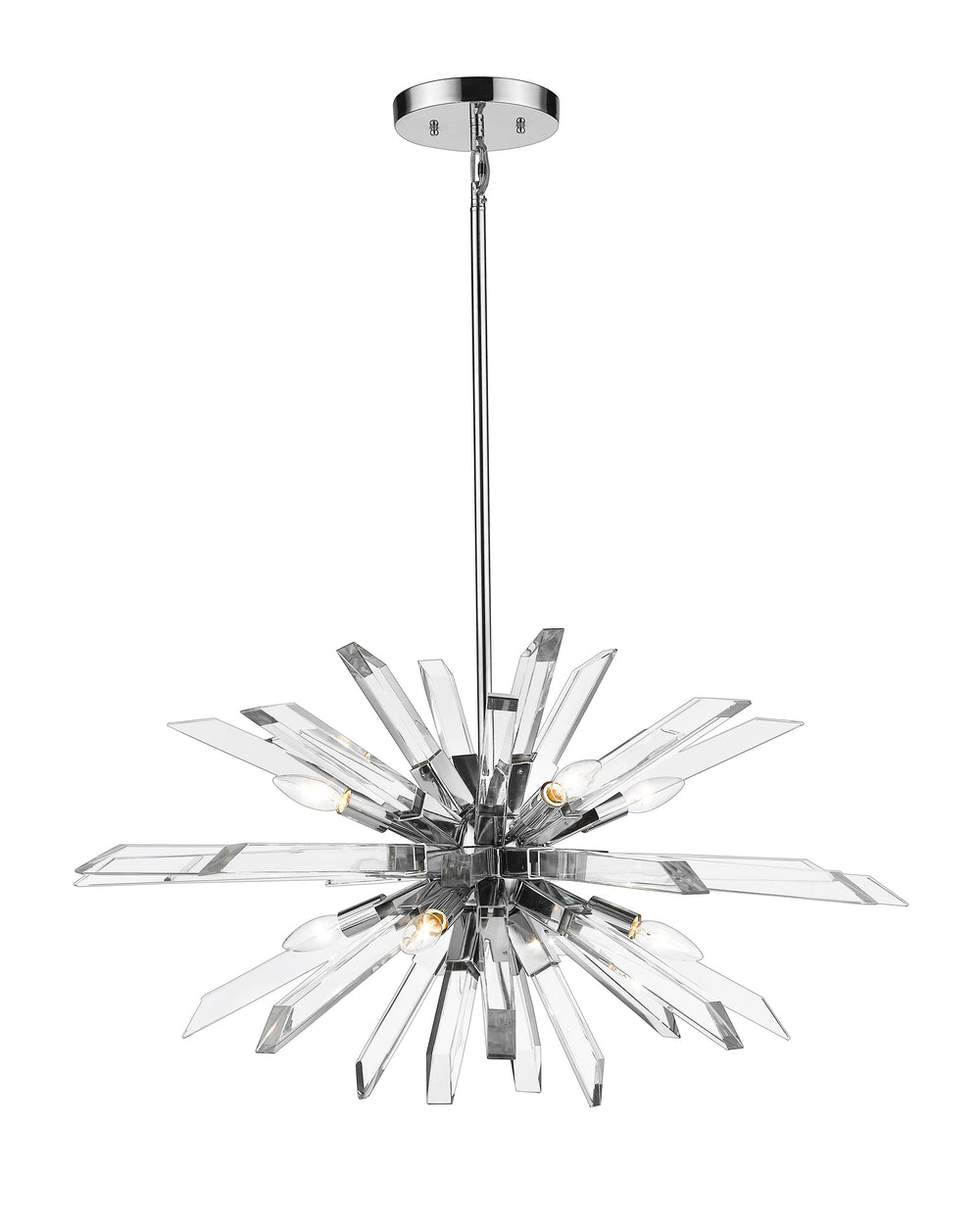 Burst 8 Light Island/Billiard in Chrome Finish
