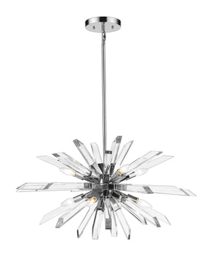 Burst 8 Light Island/Billiard in Chrome Finish