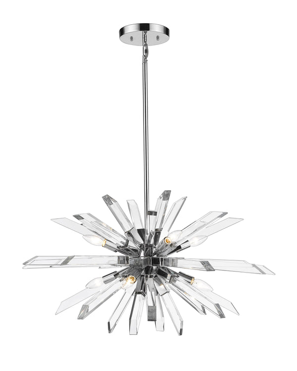 Burst 8 Light Island/Billiard in Chrome Finish