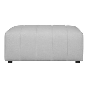 Moe's Lyric Beige Ottoman with Channel Stitching