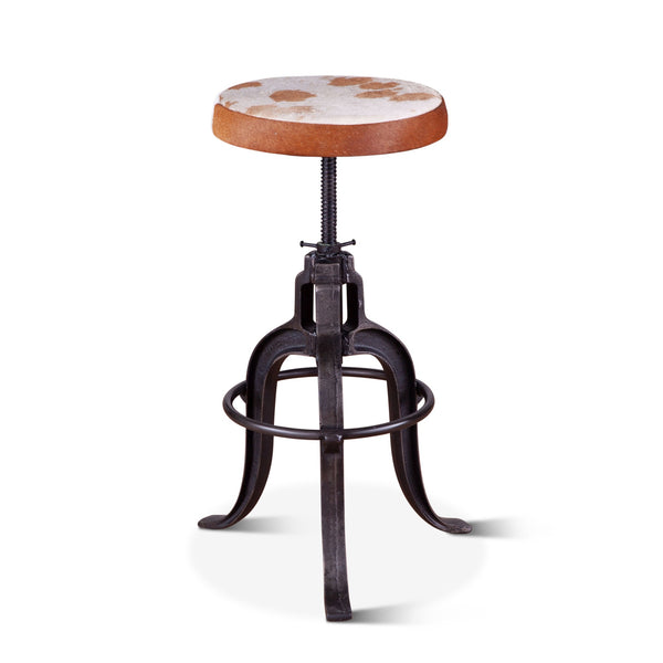 Wellington Adjusting Stool, Cowhide