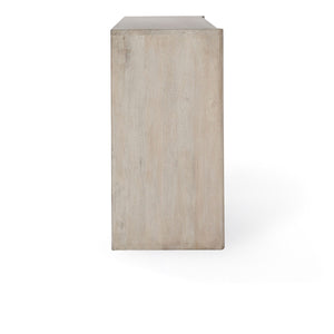 Ledro Solid Wood 4-Drawer Cabinet in Cream