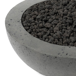 Bronson Outdoor Fire Table In Pewter Concrete