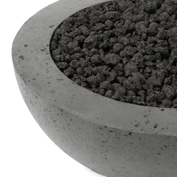 Bronson Outdoor Fire Table In Pewter Concrete