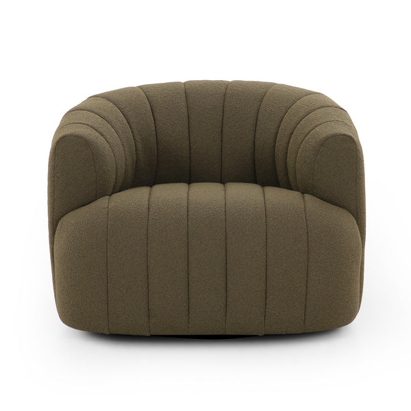 Elliana Swivel Chair - FIQA Boucle Olive