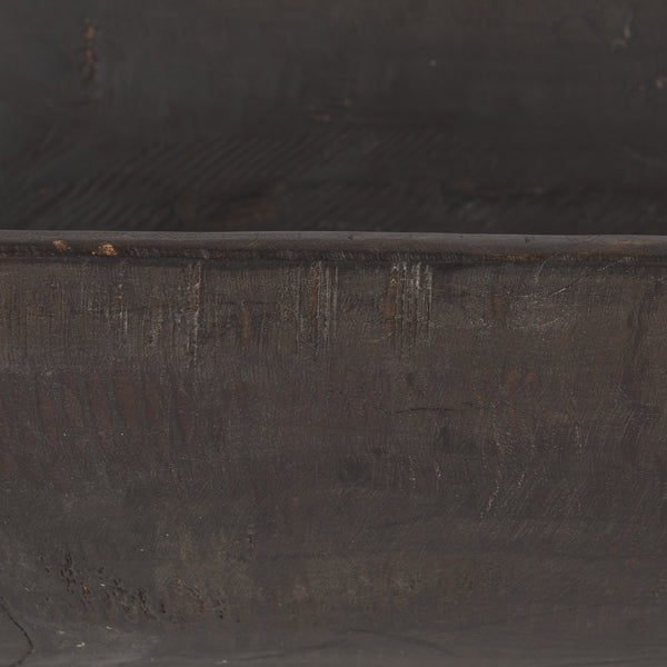Athena Extra Large Oblong Black-Brown Reclaimed Wood Bowl