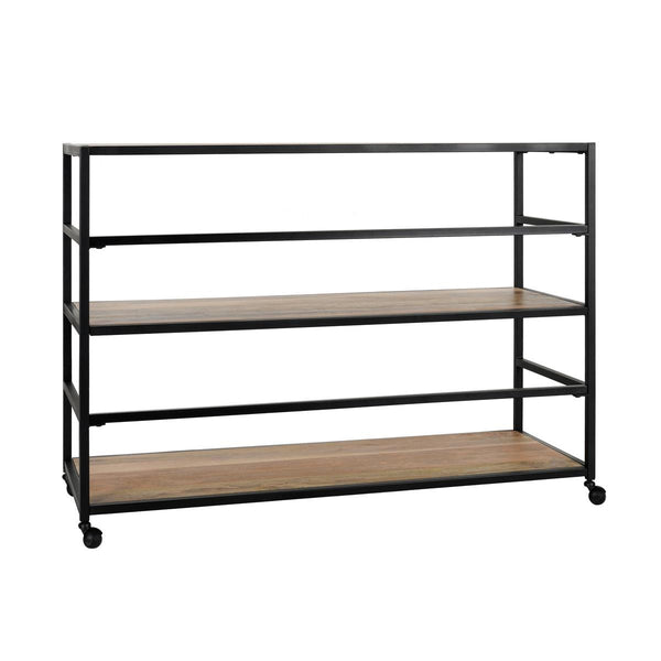 Glendora Rack - Iron & Mango Wood, Black/Natural