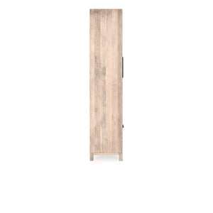 Jensen Solid Wood Cane Tall Cabinet - Meadow Taupe