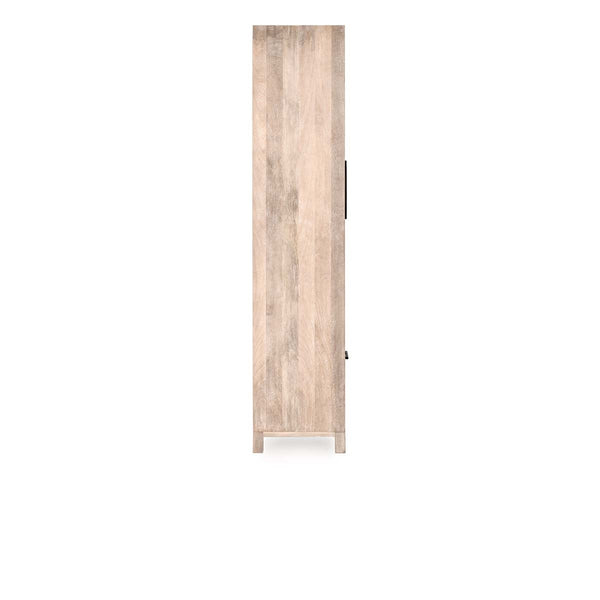 Jensen Solid Wood Cane Tall Cabinet - Meadow Taupe