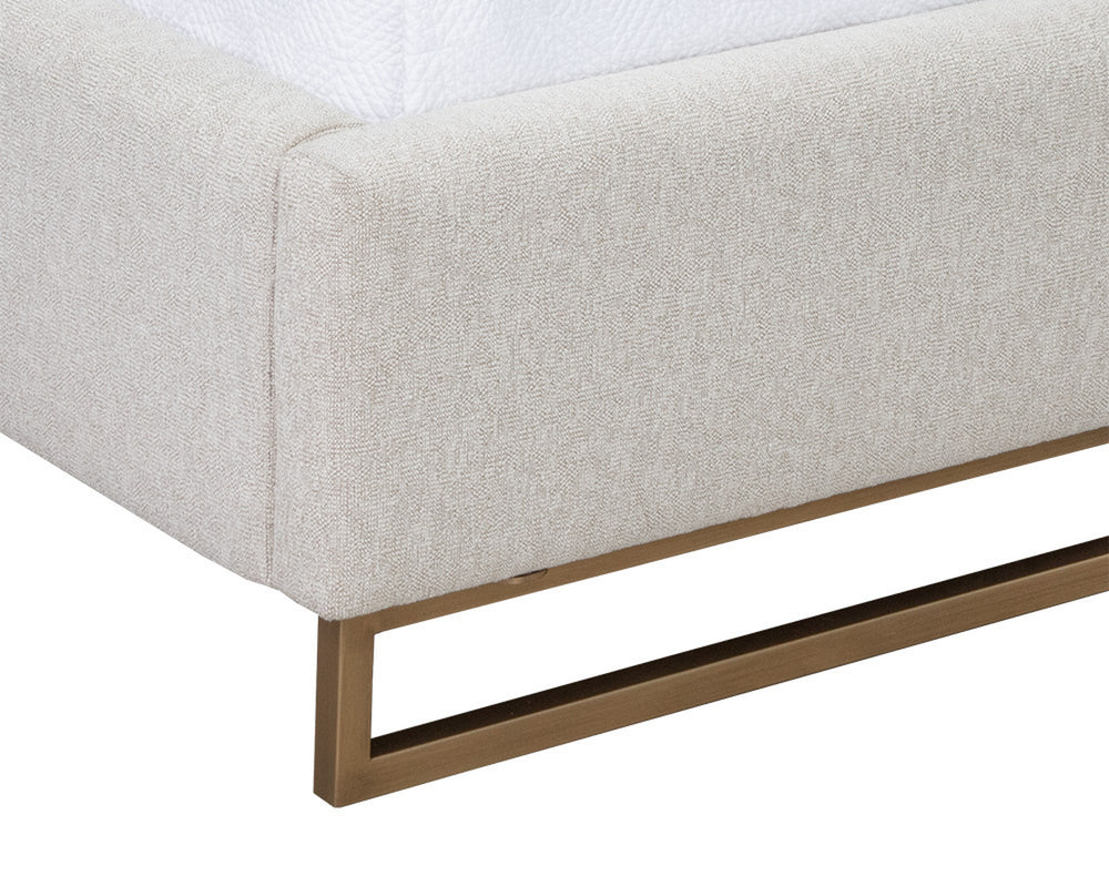 NEVIN BED - QUEEN - DOVE CREAM