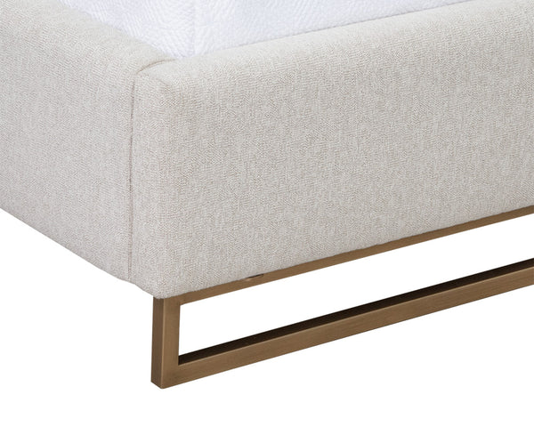 NEVIN BED - QUEEN - DOVE CREAM