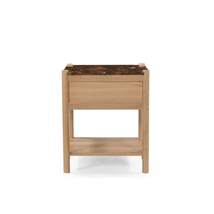 Elio Nightstand with Dark Emperador Marble Top