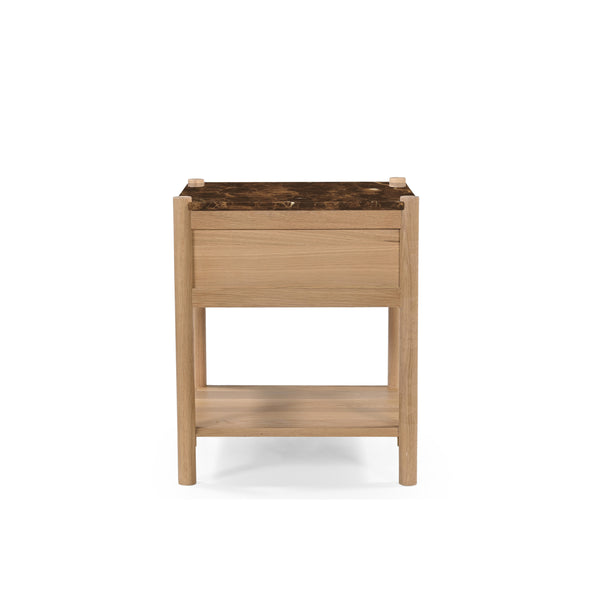 Elio Nightstand with Dark Emperador Marble Top