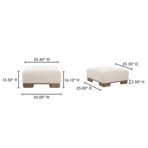 June Modular Ottoman in Oatmeal