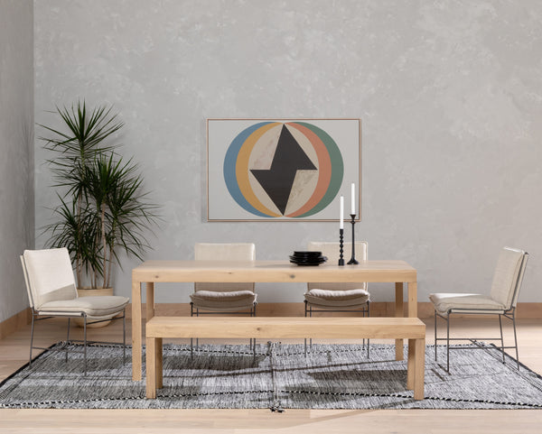 Isador Dining Table In Dry Wash Poplar