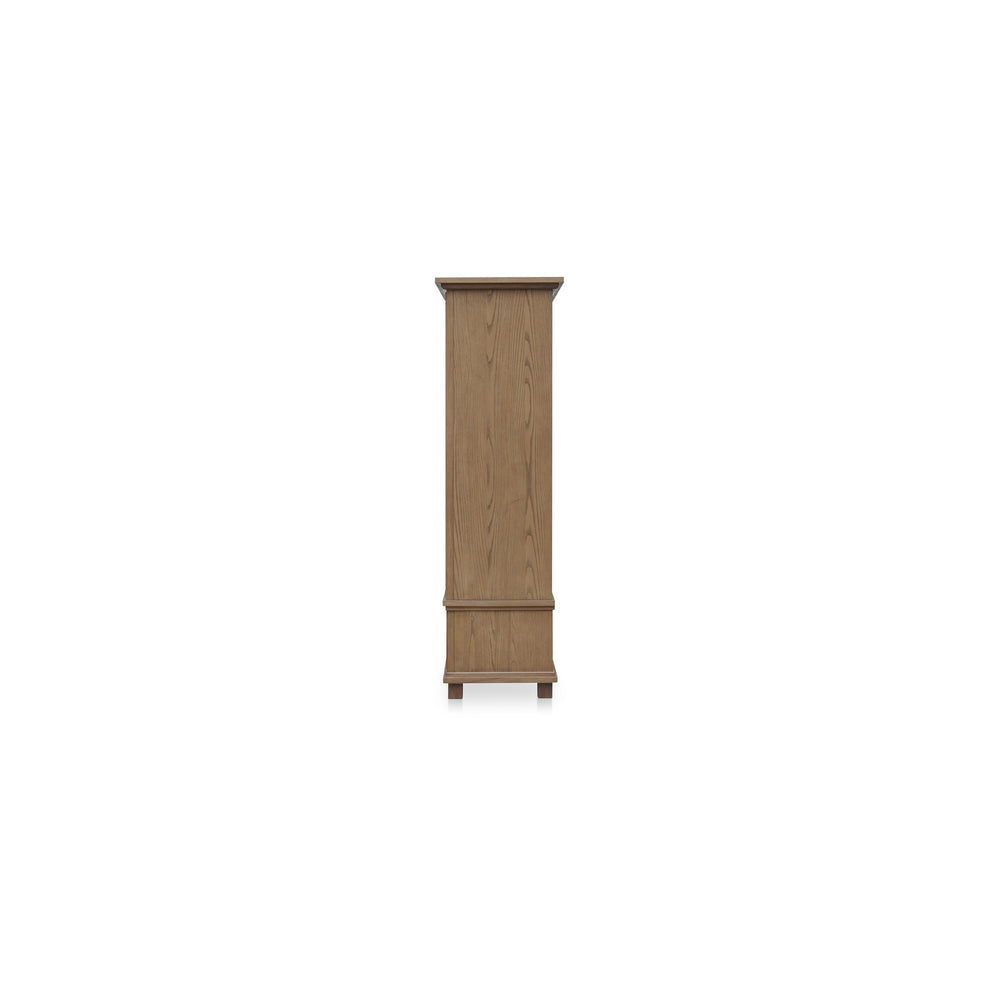 Moe's Lillian Tall Cabinet Brown with Glass Doors