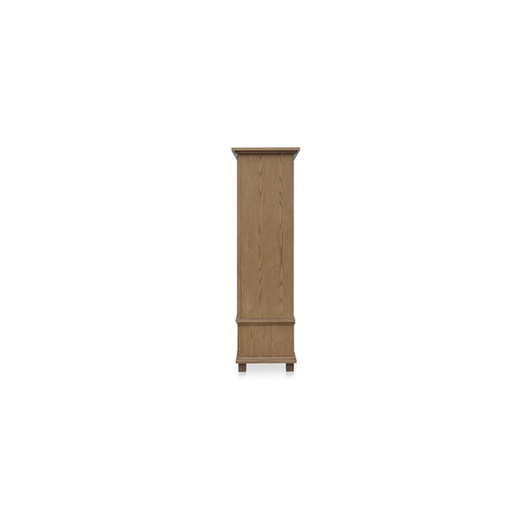 Moe's Lillian Tall Cabinet Brown with Glass Doors