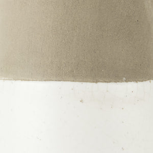 Garand Large 18.8H Two-Toned White Natural Ceramic Jug