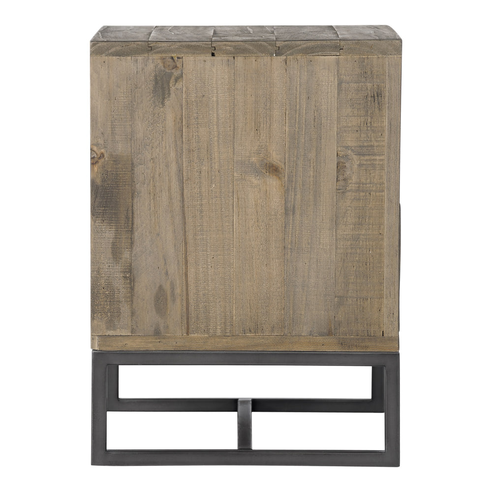 Elena Nightstand Light Brown Solid Pine