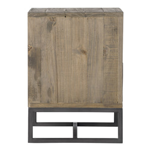 Elena Nightstand Light Brown Solid Pine