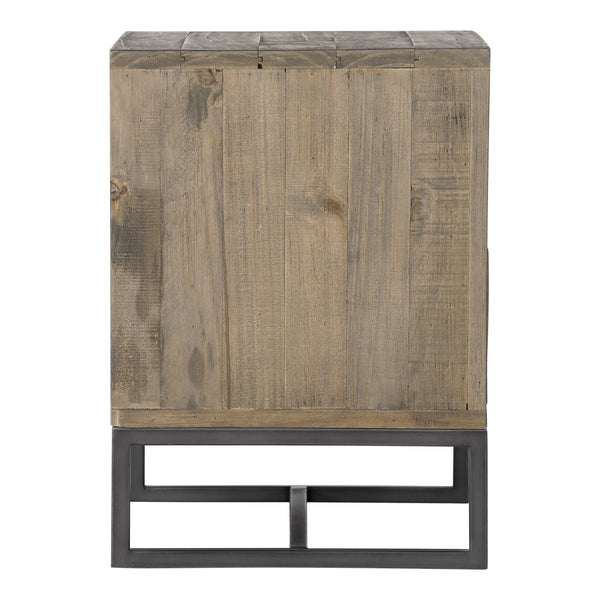 Elena Nightstand Light Brown Solid Pine