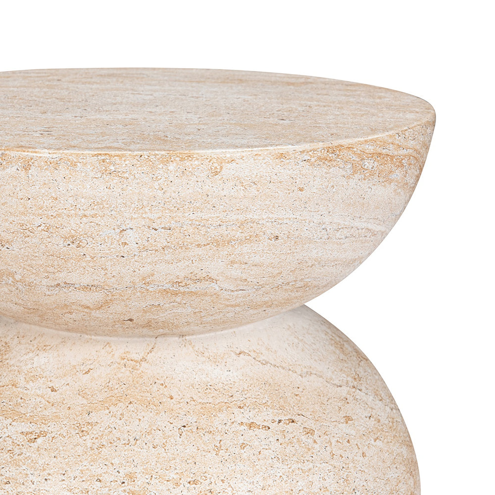 Ridgewood Outdoor Stool in Beige with Stain-Resistant Finish