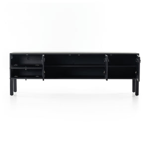 Isador Media Console In Black Wash Poplar