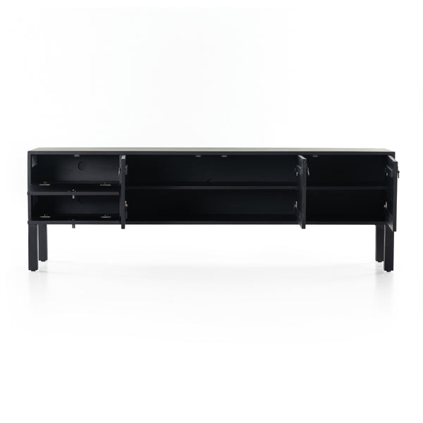 Isador Media Console In Black Wash Poplar