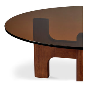 Luke Coffee Table with Amber Glass
