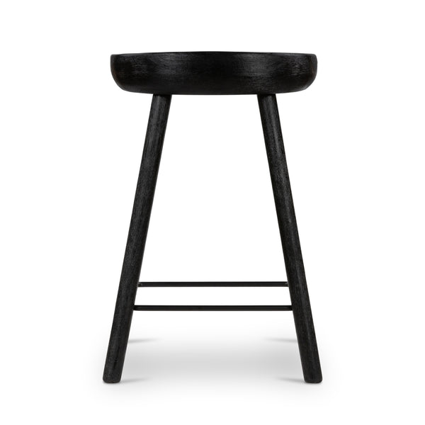 Barrett Stool In Matte Black Parawd In Counter