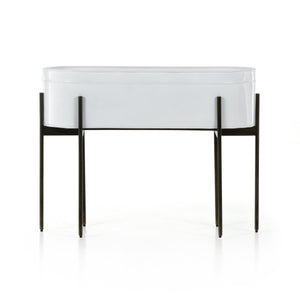 Jed Large Planter In White High Gloss