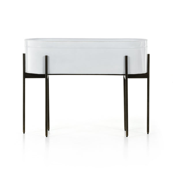 Jed Large Planter In White High Gloss