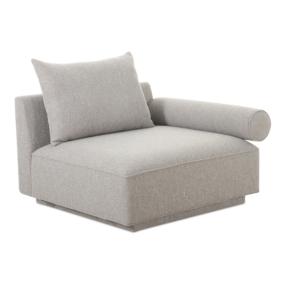 Rosello Right Arm Facing Chair in Light Grey