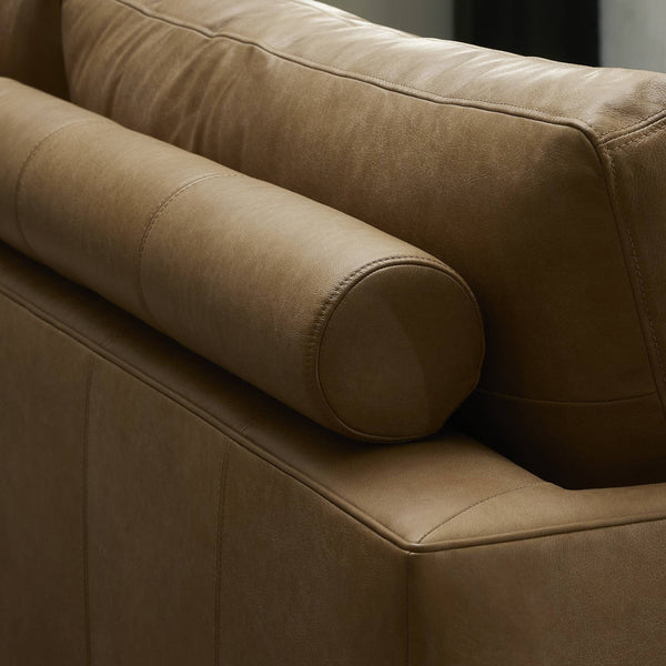 Melle Sofa In Lipari Camel And Ebony Steel