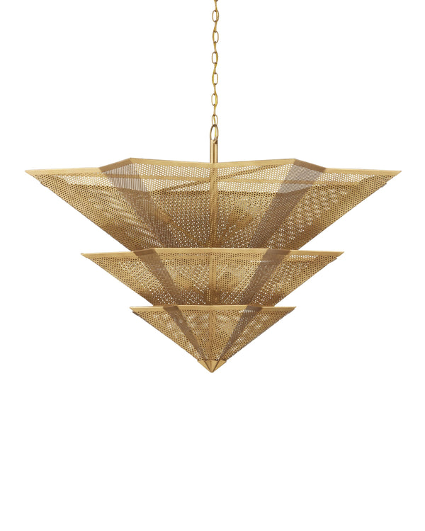 Hanway Chandelier In Antique Gold Leaf