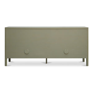 Moe's Hannah Sideboard in Green with Glass Panels
