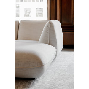 Moe's Zeppelin Ottoman Salt Stone White