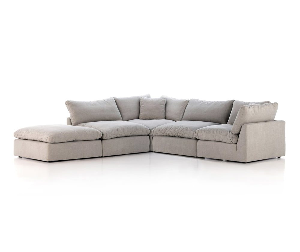 Stevie 4Pc Laf Sec Sofa W/Ottoman In Flannl