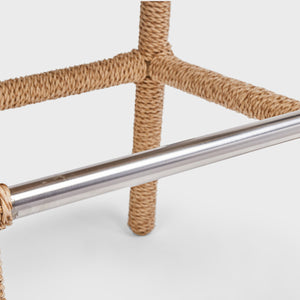 Brisbane Bar Stool - Natural Woven Frame with Olefin Cushion