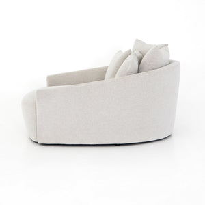 Chloe Media Lounger in Delta Bisque