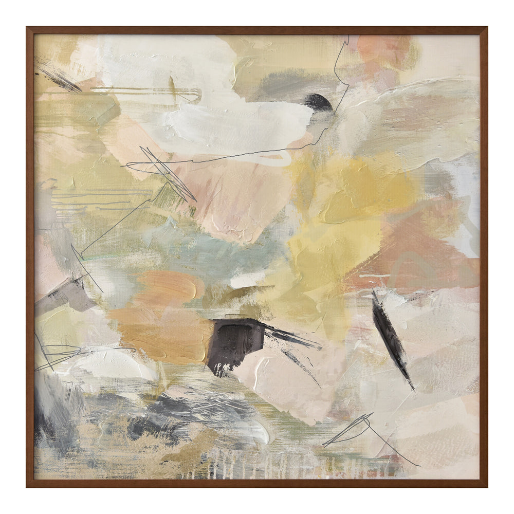 Moe's Serendipity Framed Multicolor Painting
