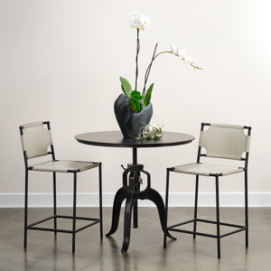 Americana Iron Crank Table, Gun Metal