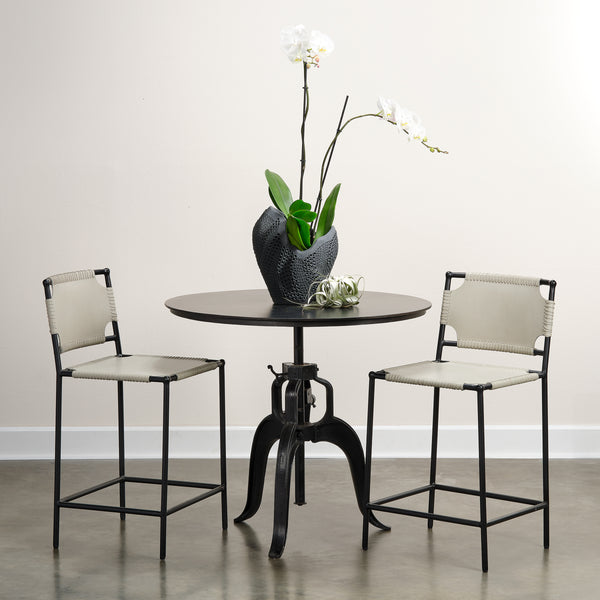 Americana Iron Crank Table, Gun Metal
