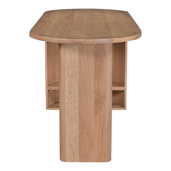 Moe's Theo Desk with Shelves in Natural Oak