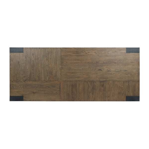 Deaven Solid Wood Rectangle Dining Table - Toasted Brown